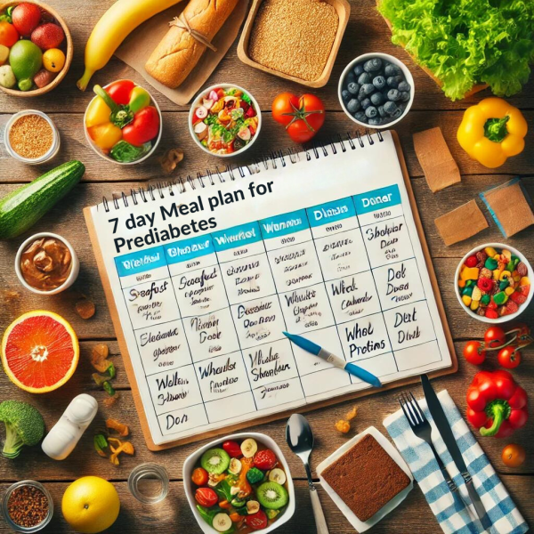 7 day Meal plan for Prediabetes